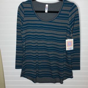 LuLaRoe Lynnae striped long sleeve top